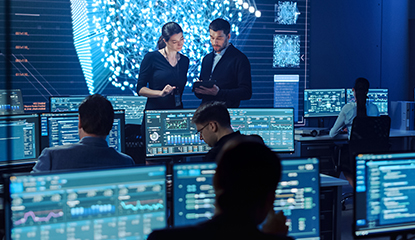 Cybersecurity professionals working in the SOC